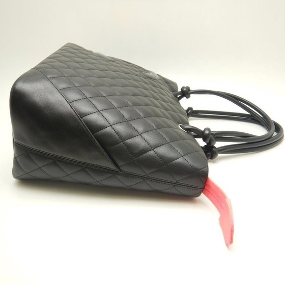 Chanel Cambon Line Tote Leather Enamel Black - Picture 4 of 8